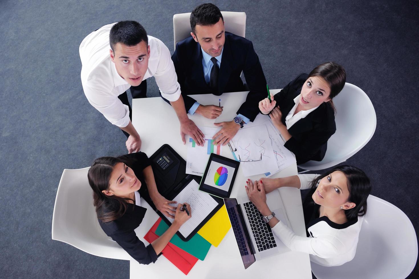 business people group in a meeting at office photo