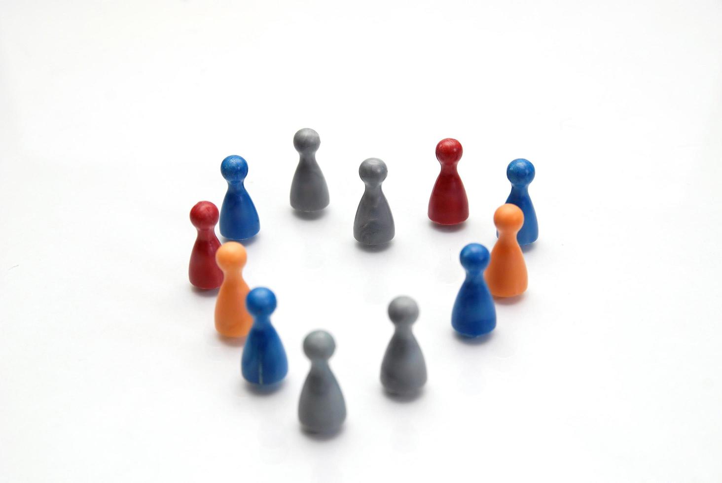 Concept of a multi-colored crowd photo