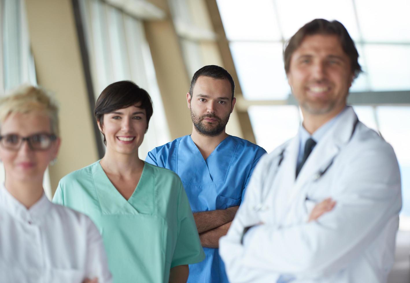 group of medical staff at hospital photo