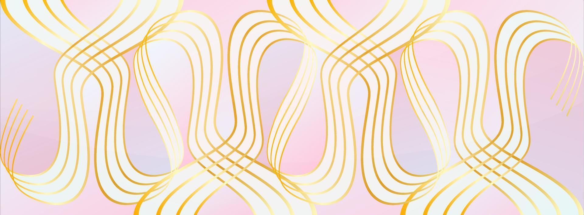 Golden lines with Soft color vector
