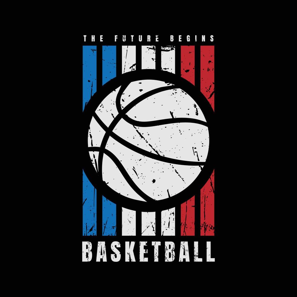 tipografía de ilustración de baloncesto. perfecto para el diseño de camisetas vector