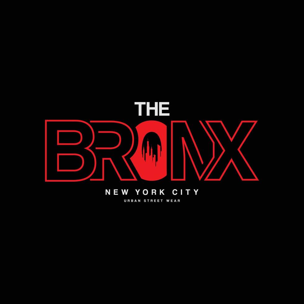 Bronx illustration typography. perfect for t shirt design vector