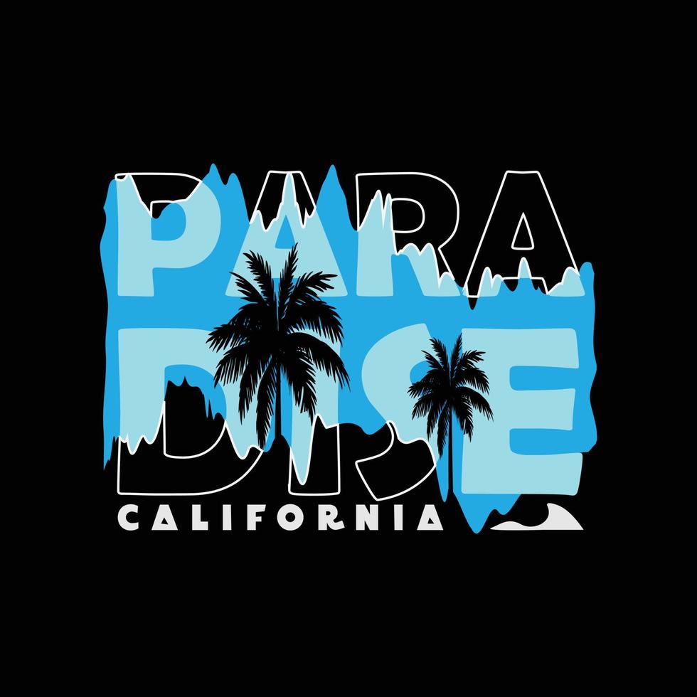 California paradise illustration typography. perfect for t shirt design vector