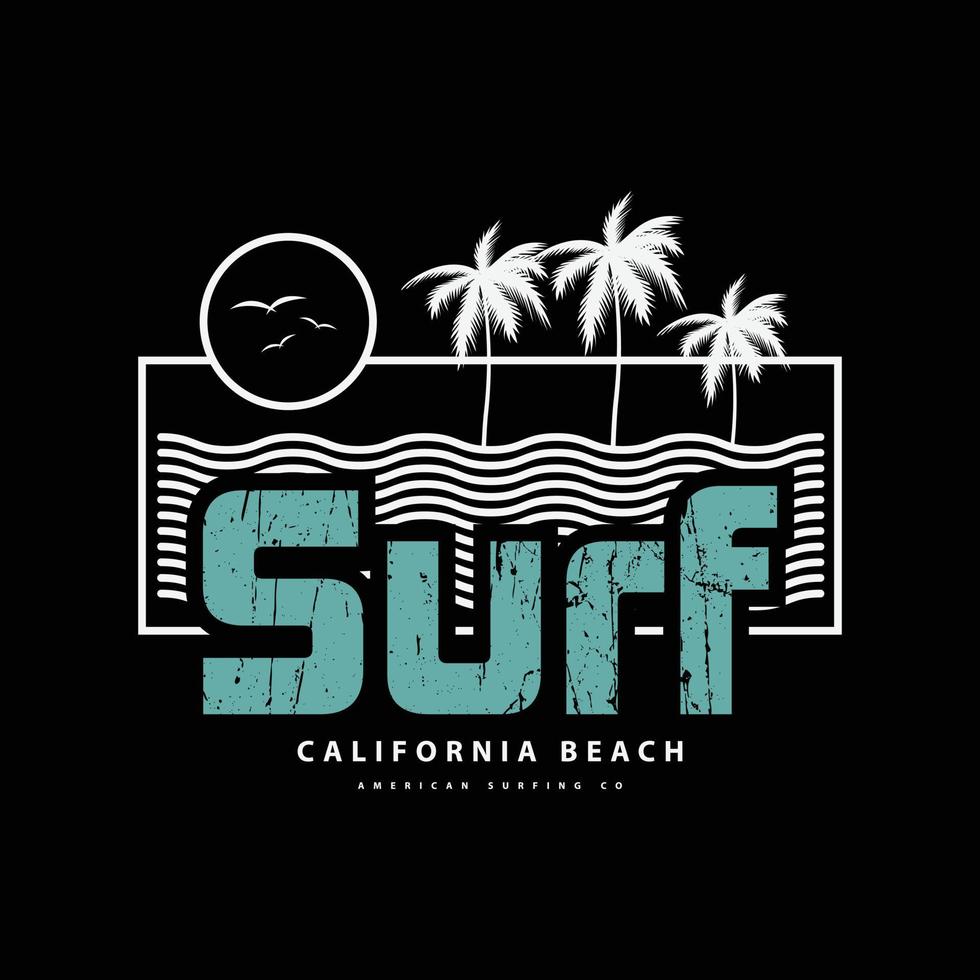 tipografía de ilustración de california. perfecto para el diseño de camisetas vector