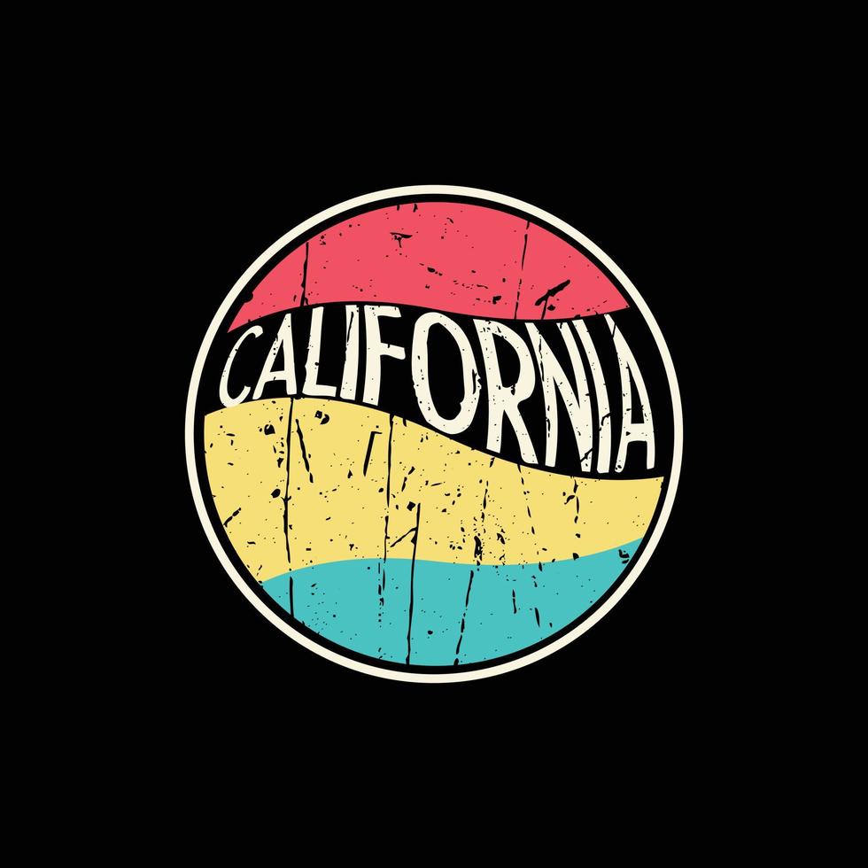 California illustration typography. perfect for t shirt design vector