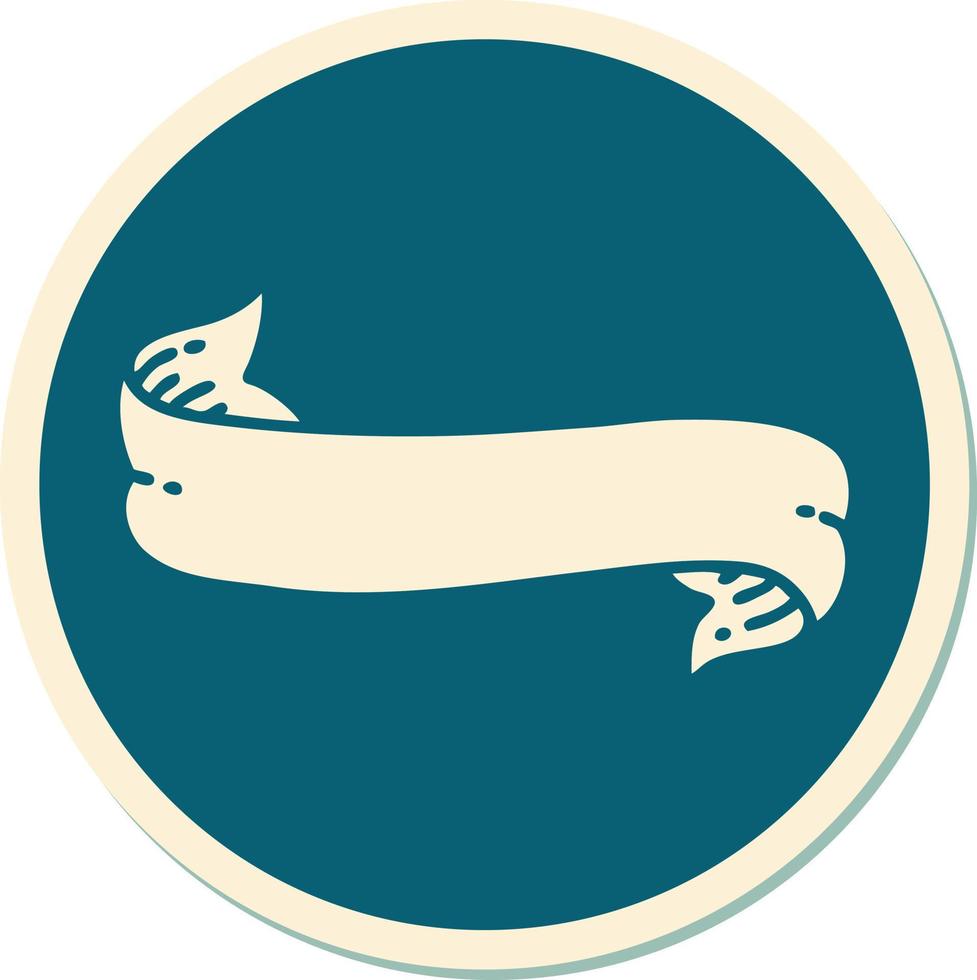 sticker of tattoo in traditional style of a banner vector