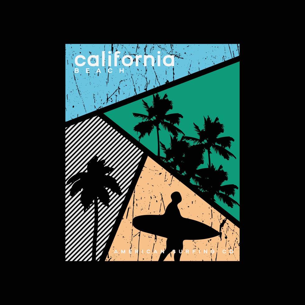 tipografía de ilustración de california. perfecto para el diseño de camisetas vector