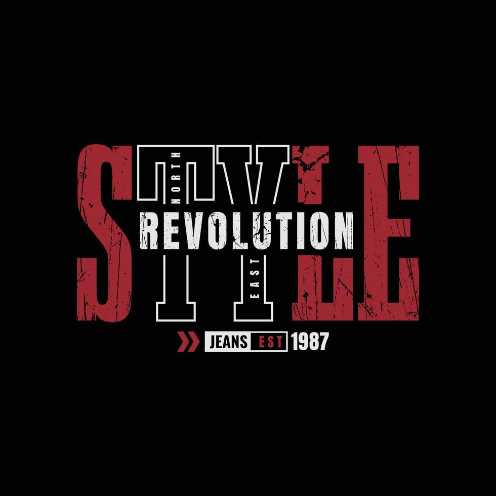 Revolution style t-shirt and apparel design vector