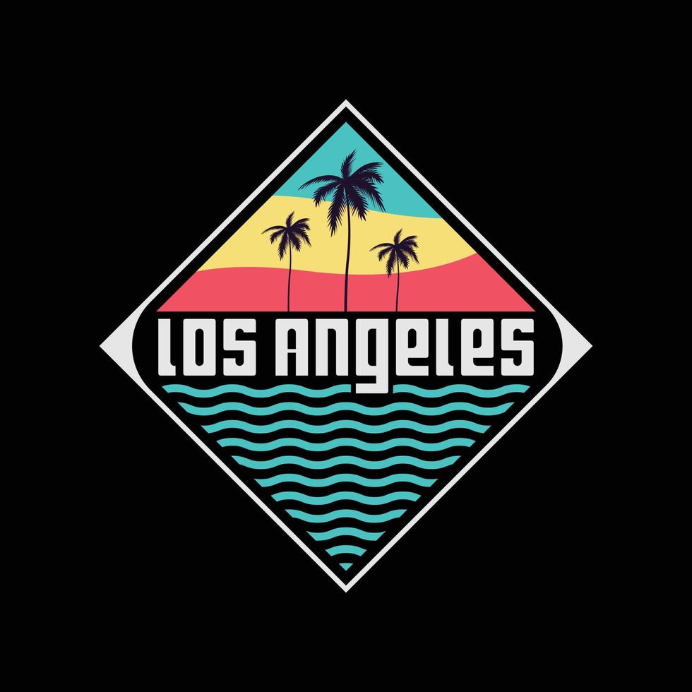 Los angeles illustration typography. perfect for t shirt design vector