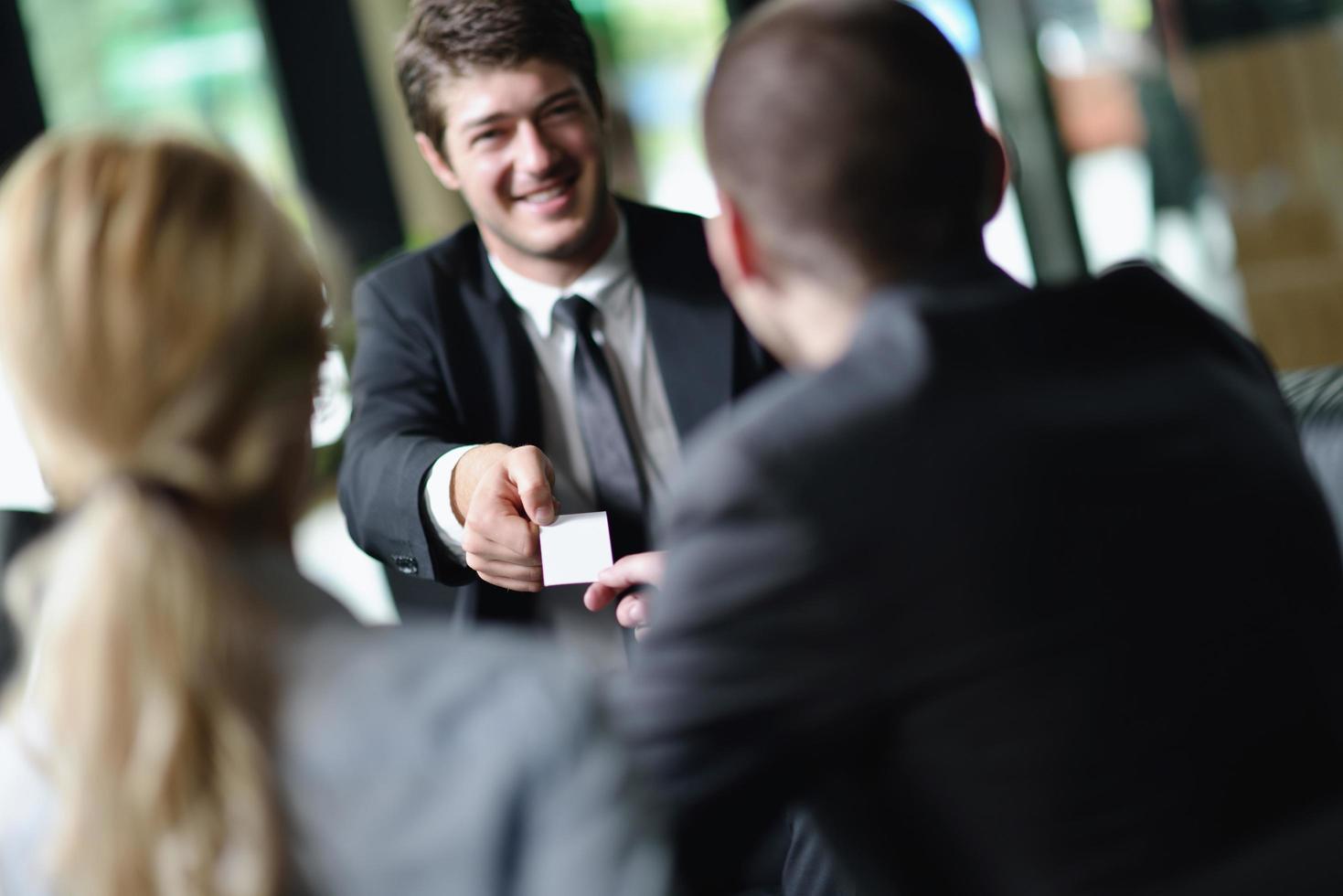 business people in a meeting at office photo