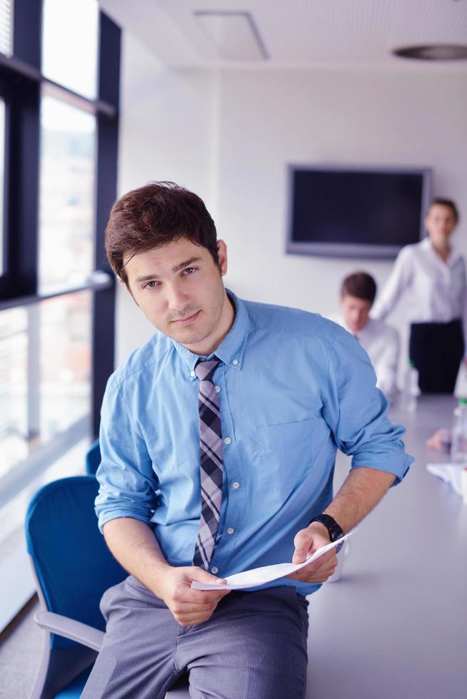 business people in a meeting at office photo