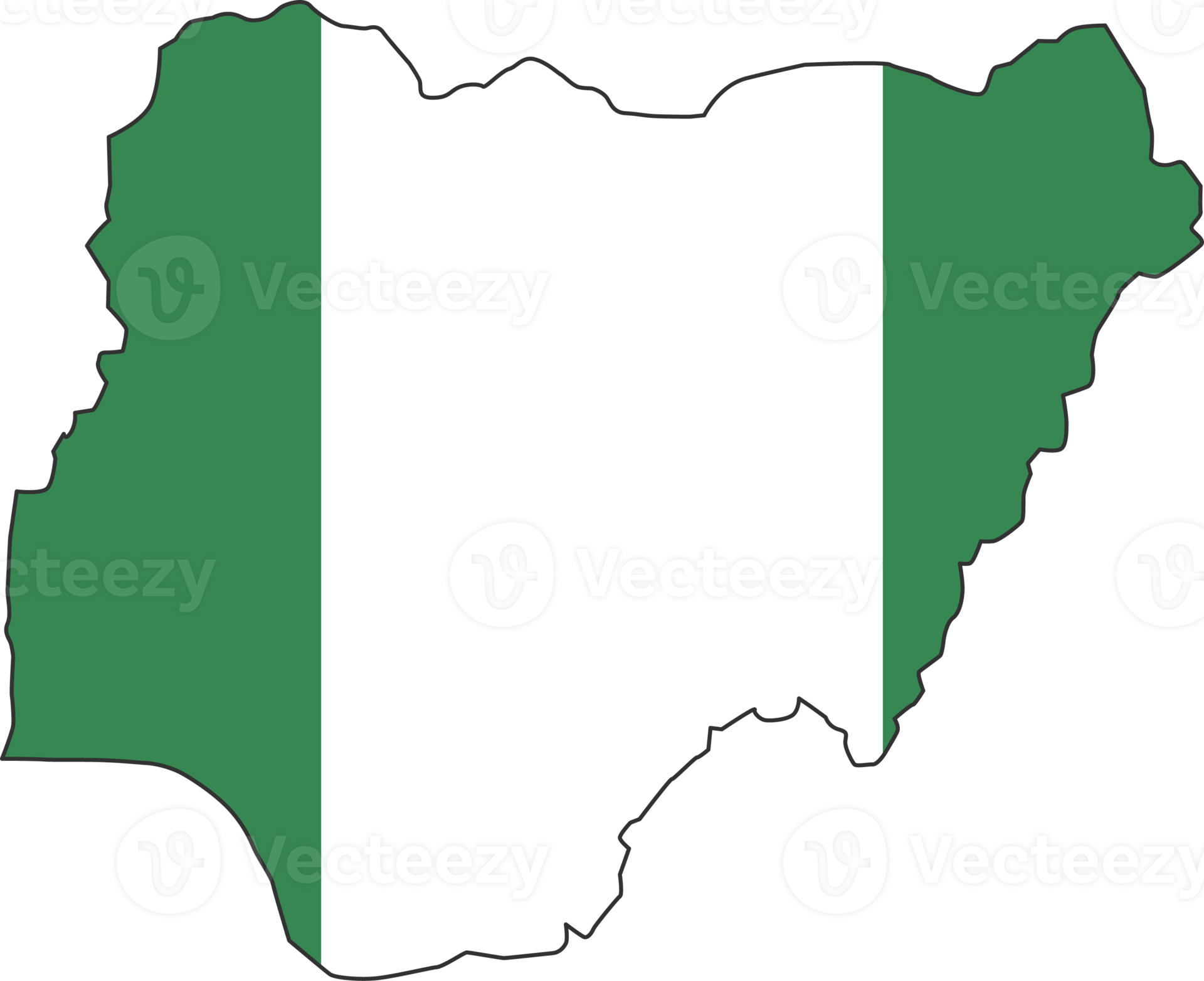 Nigeria Map City Color Of Country Flag 12096519 PNG nigeria-map-city-color-of-country-flag-12096519-png