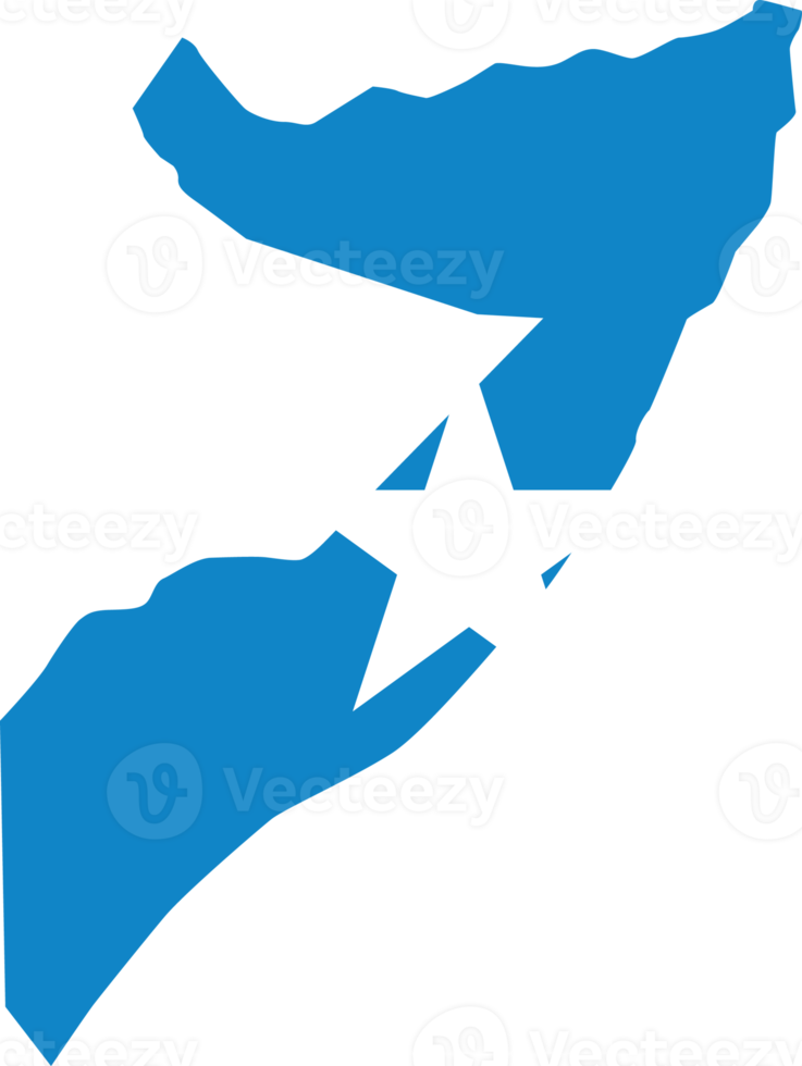 Somalia map city color of country flag. png