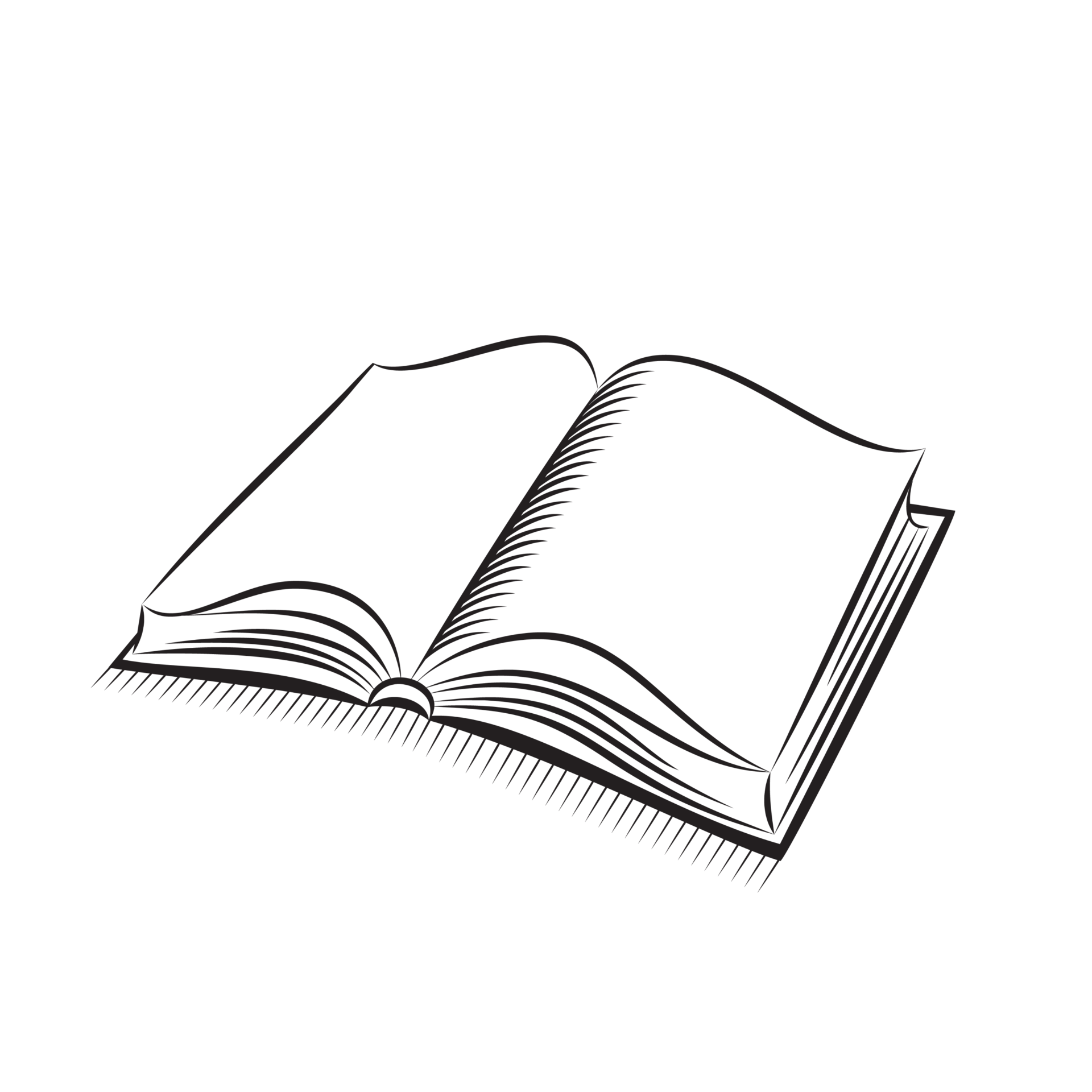 Black Clipart Open Book 12096616 PNG