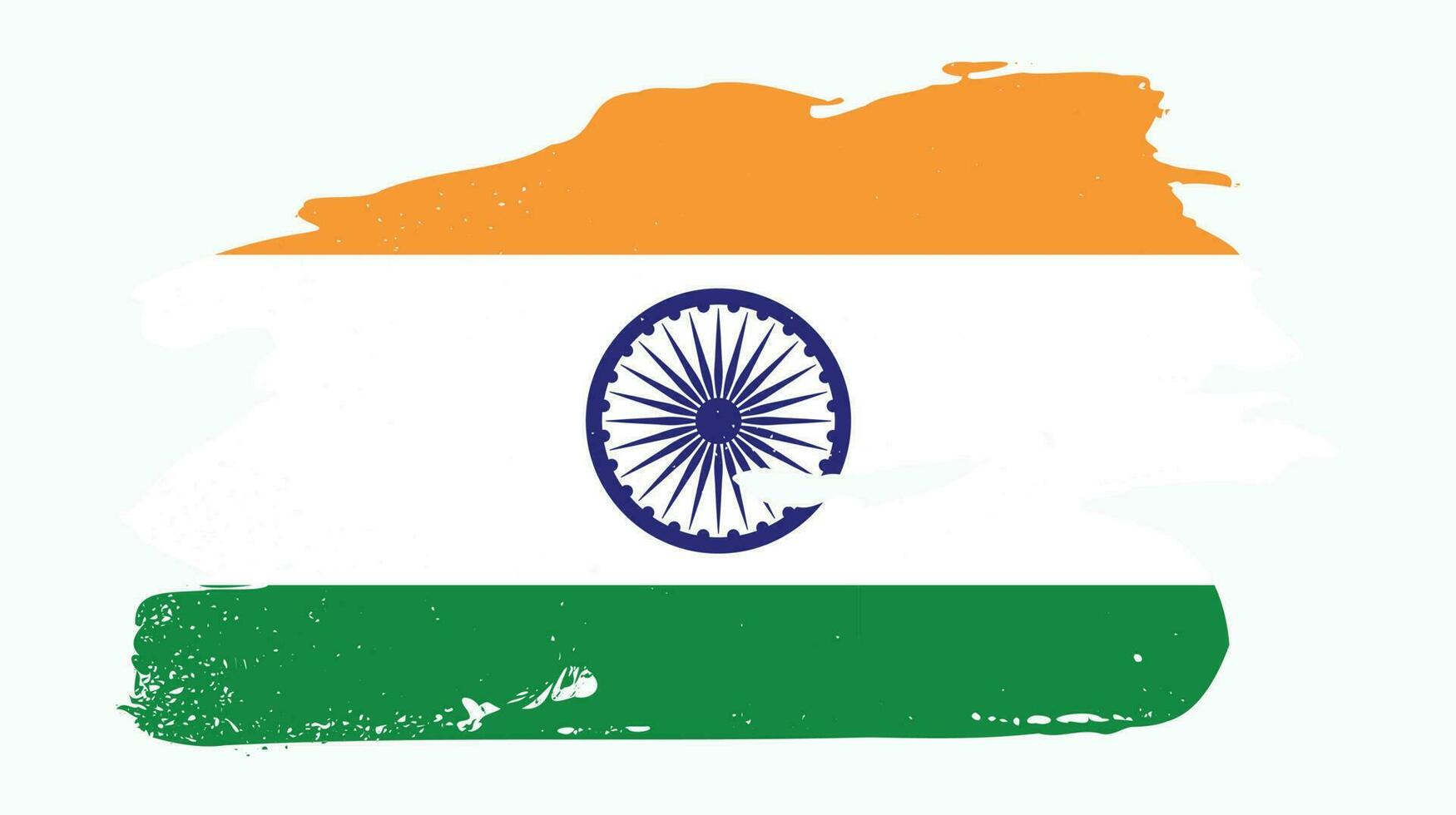 nuevo vector de diseño de bandera india de textura grunge