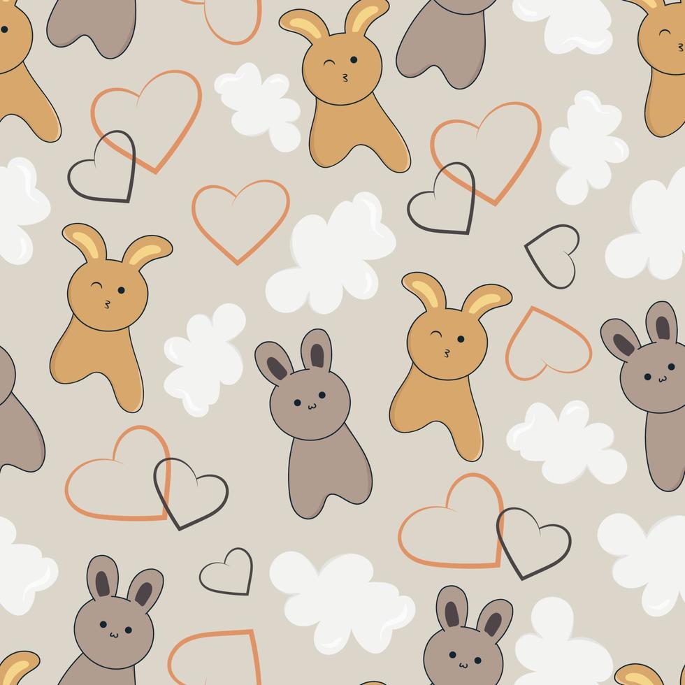 cute kids seamless pattern design vector