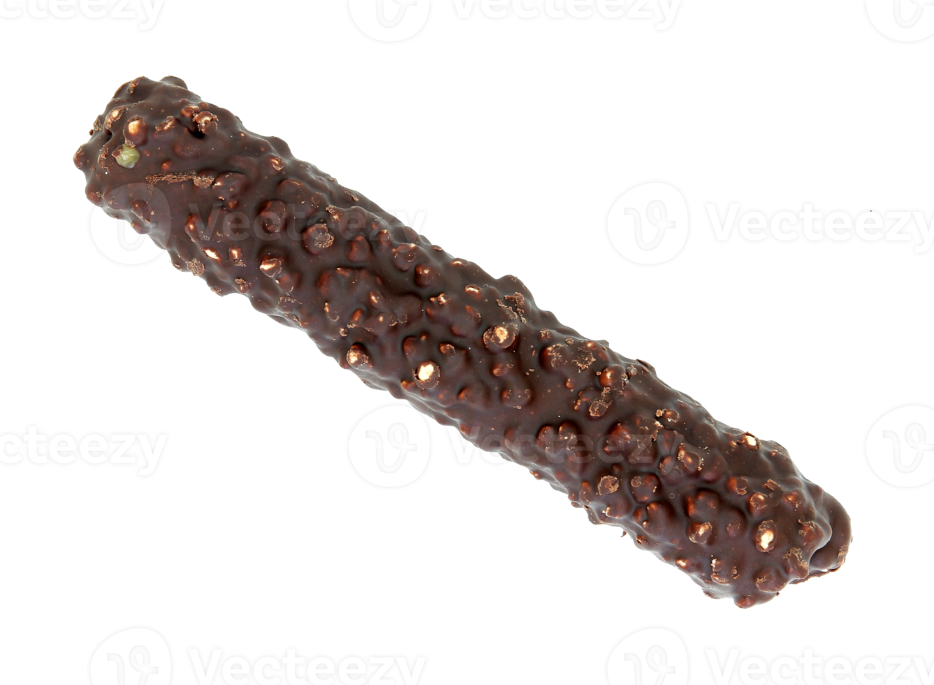 chocolate covered cakes with crushed nuts isolated on transparent background png file