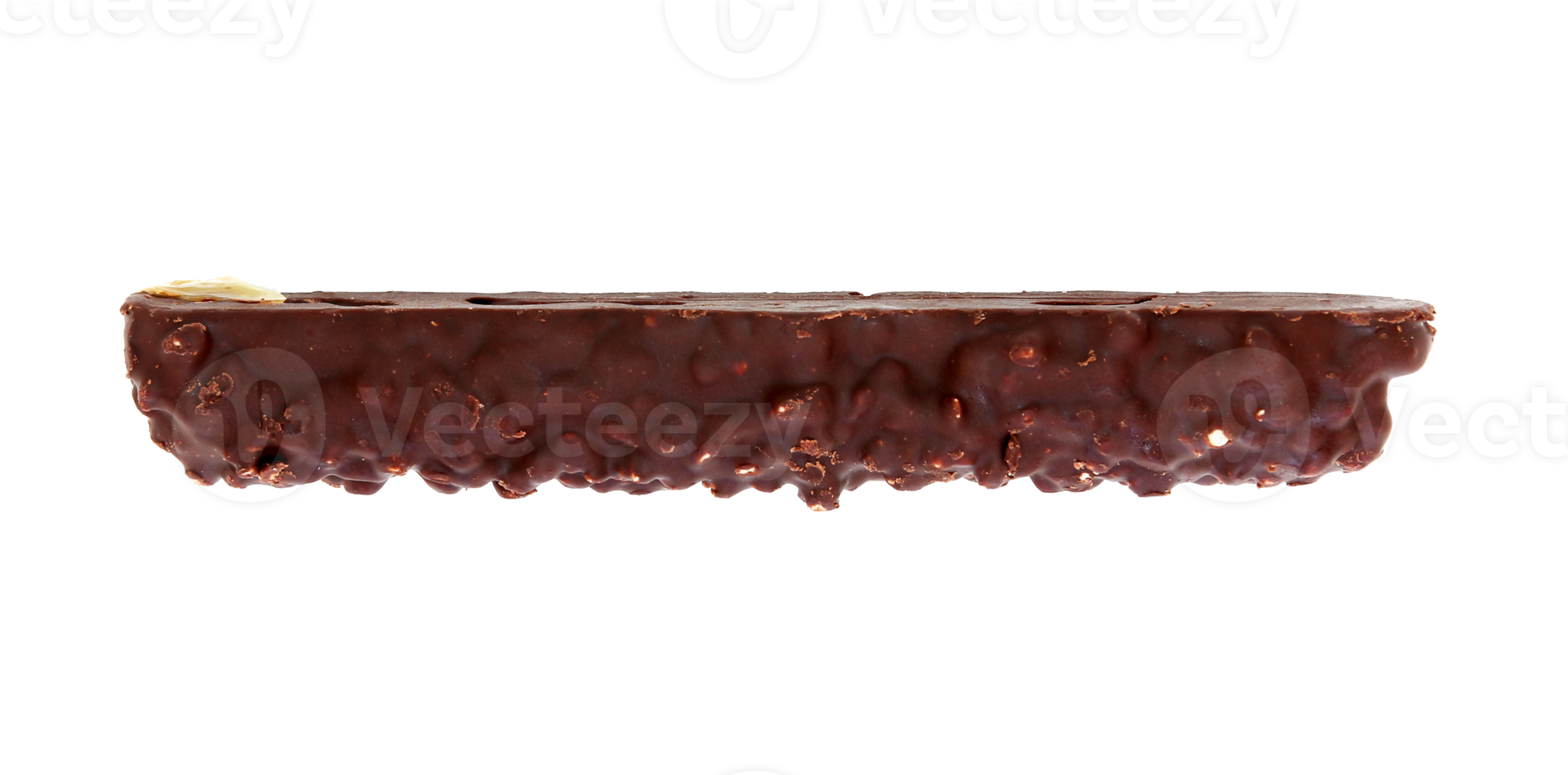 chocolate covered cakes with crushed nuts isolated on transparent background png file