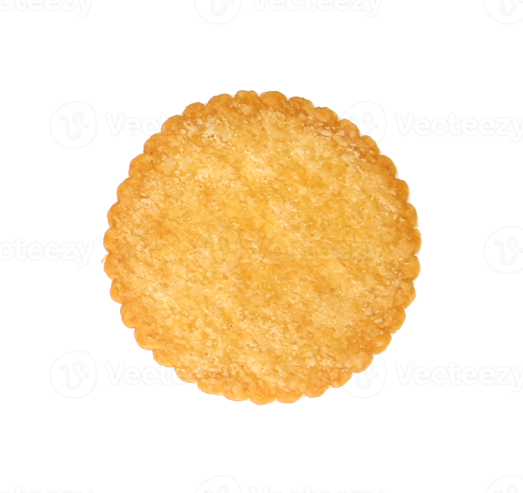 round cracker isolated on transparent background png file