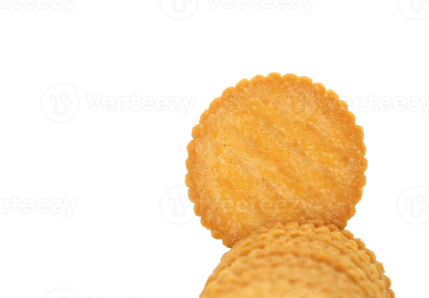 round cracker isolated on transparent background png file