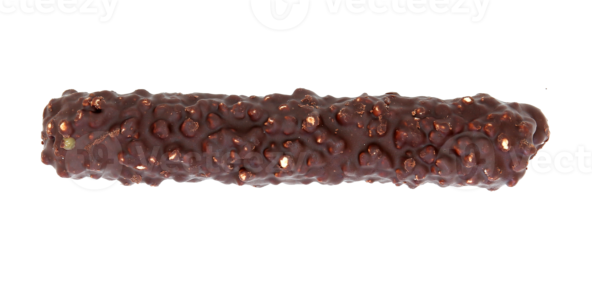 chocolate covered cakes with crushed nuts isolated on transparent background png file