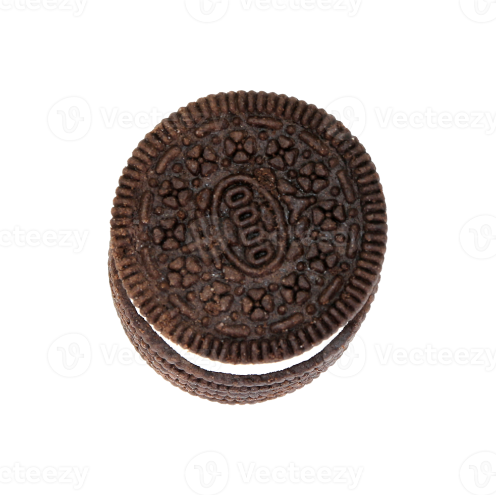 cookies chocolate with cream filling between on transparent background png file