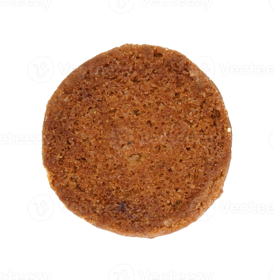 round chocolate chip cookie isolated on transparent background png file