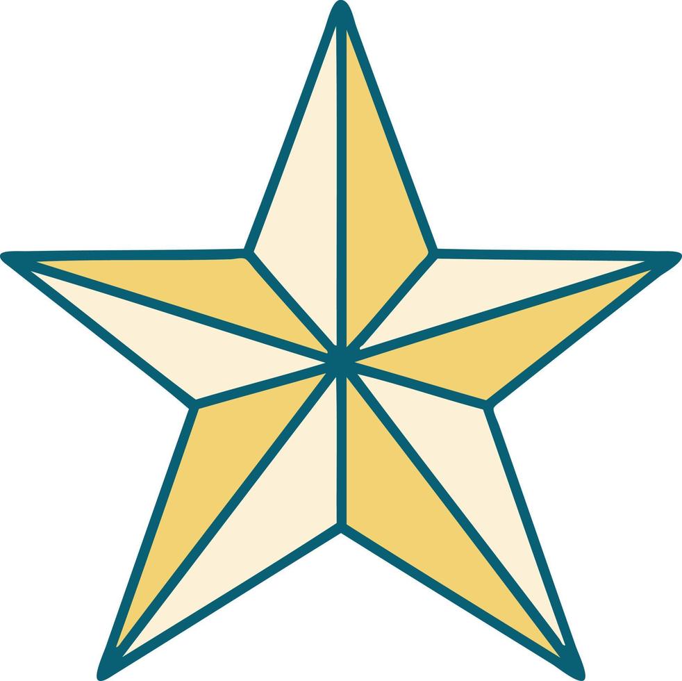tattoo style icon of a star vector