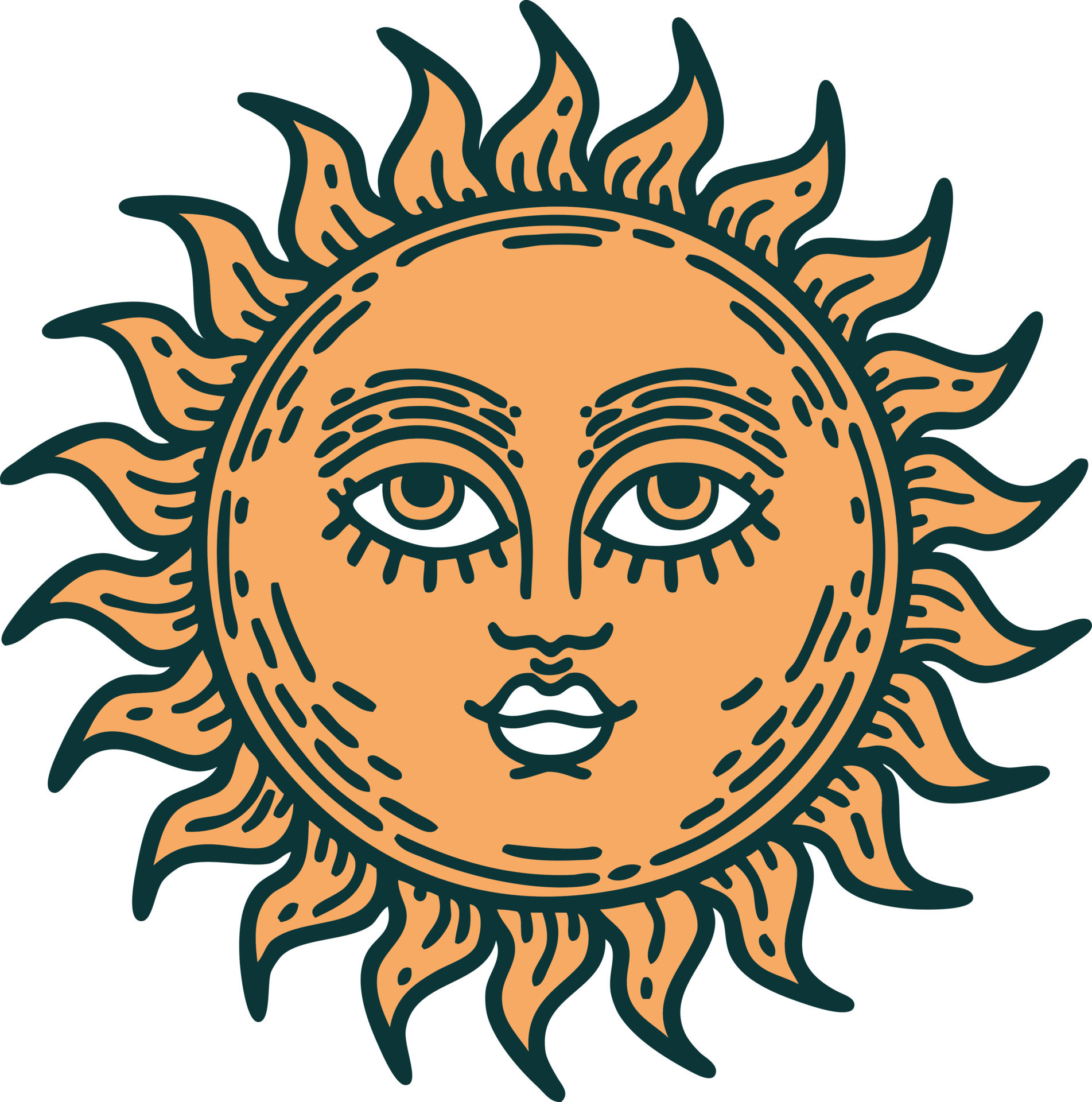 The Sun With Face Mystical Heaven Hand Drawn Illustration Sketch Style  Astrology And Witchcraft Symbol Engrave Vintage Stylized Vector Drawing  Stock Illustration  Download Image Now  iStock