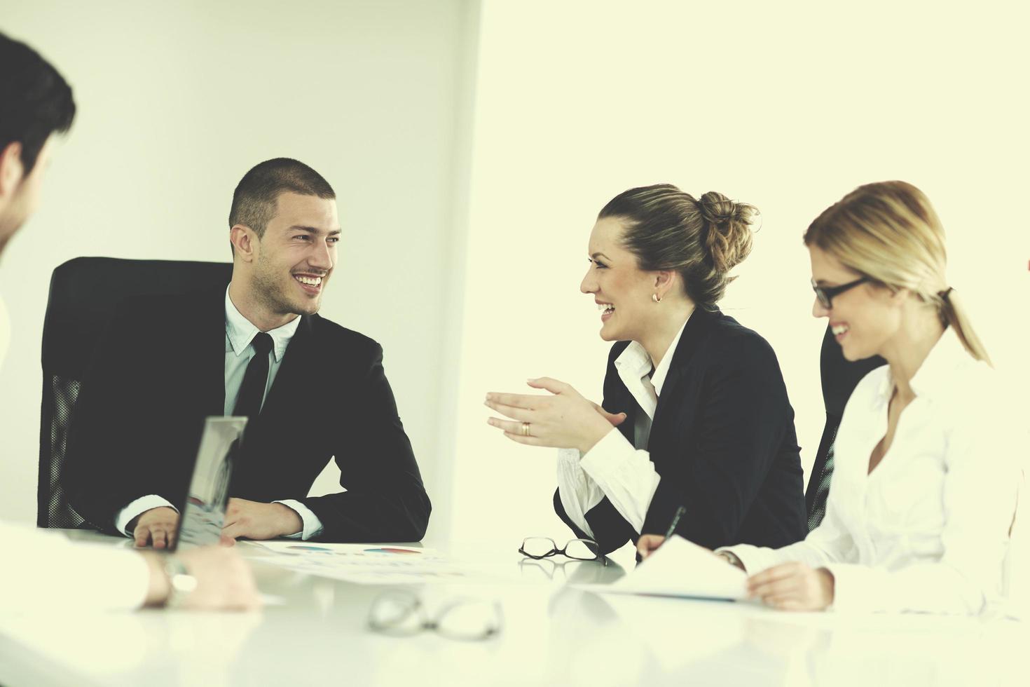 business people in a meeting at office photo