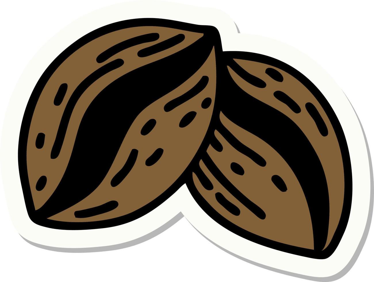tattoo style sticker of coffee beans vector