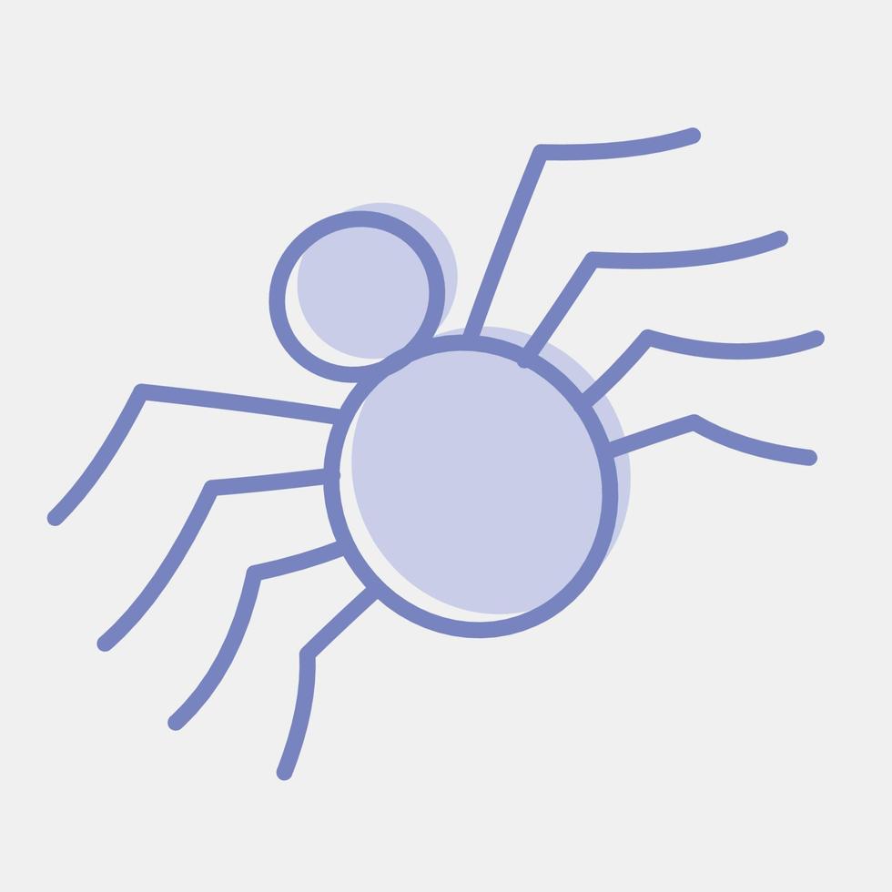 Icon spider.Icon in two tone style. Suitable for prints, poster, flyers, party decoration, greeting card, etc. vector