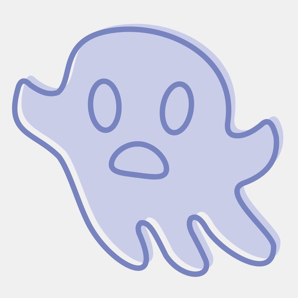 Icon ghost.Icon in two tone style. Suitable for prints, poster, flyers, party decoration, greeting card, etc. vector
