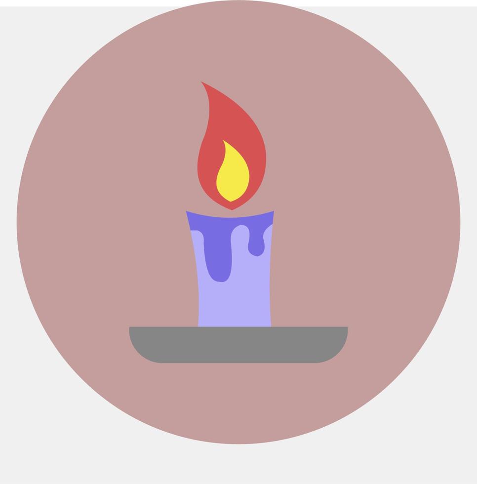 Icon candle stick.Icon in color mate style. Suitable for prints, poster, flyers, party decoration, greeting card, etc. vector