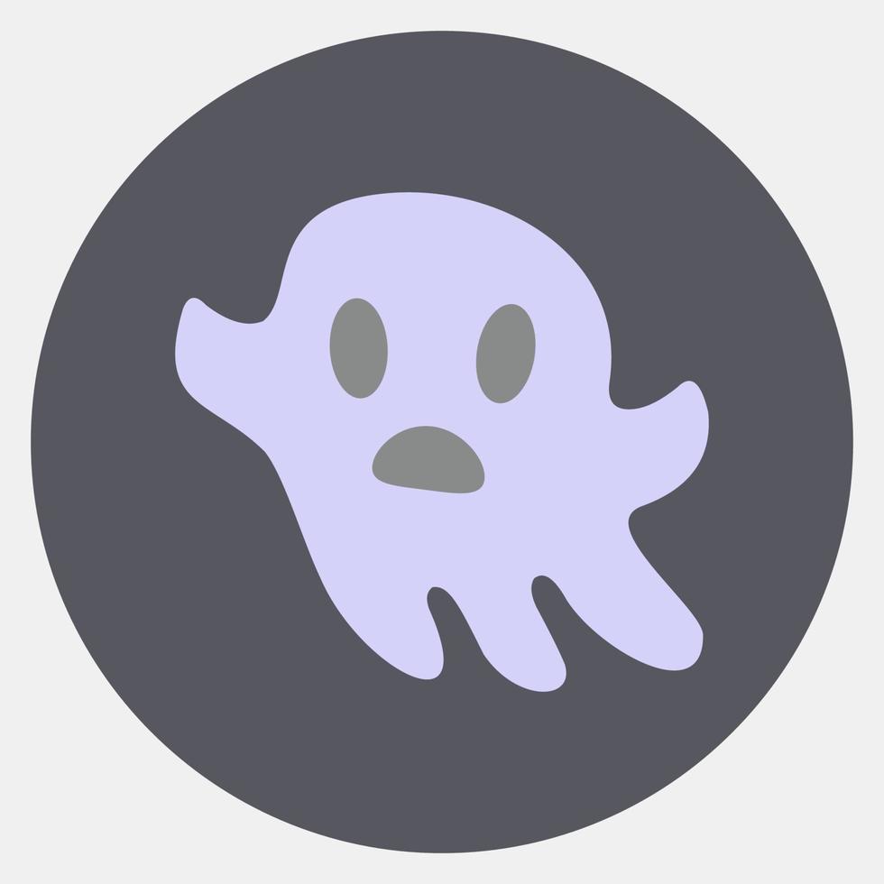 Icon ghost.Icon in color mate style. Suitable for prints, poster, flyers, party decoration, greeting card, etc. vector