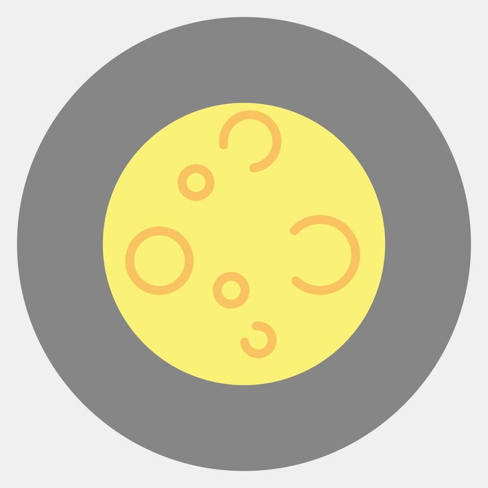 Icon moon.Icon in color mate style. Suitable for prints, poster, flyers, party decoration, greeting card, etc. vector