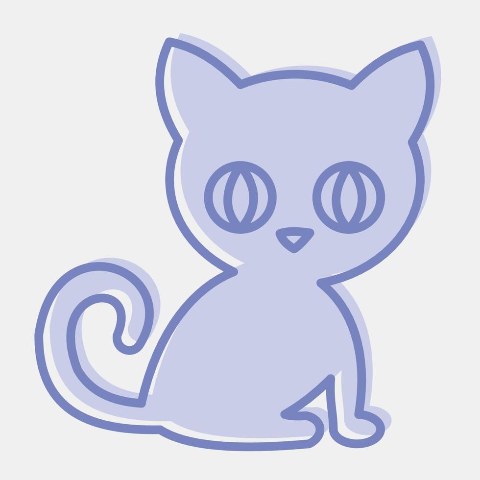 icon cat.icon en estilo de dos tonos. adecuado para impresiones, afiches, volantes, decoración de fiestas, tarjetas de felicitación, etc. vector