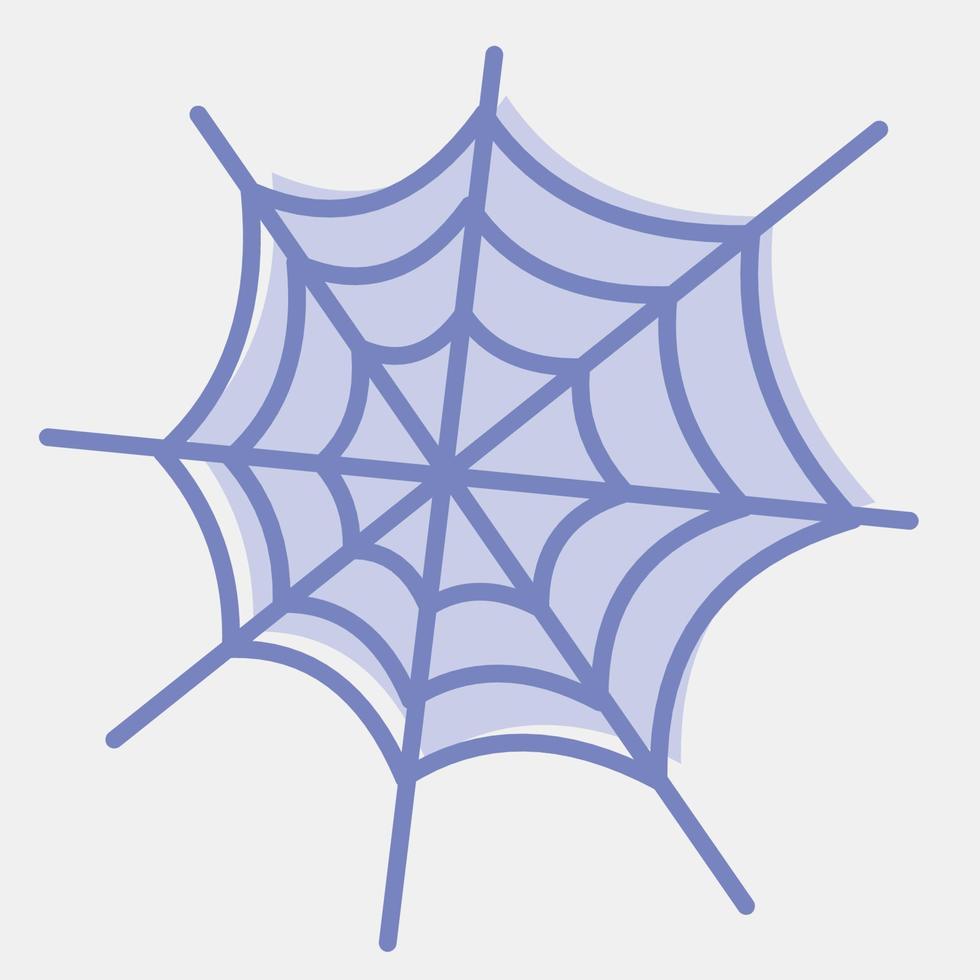 icon spiderweb.icon en estilo de dos tonos. adecuado para impresiones, afiches, volantes, decoración de fiestas, tarjetas de felicitación, etc. vector