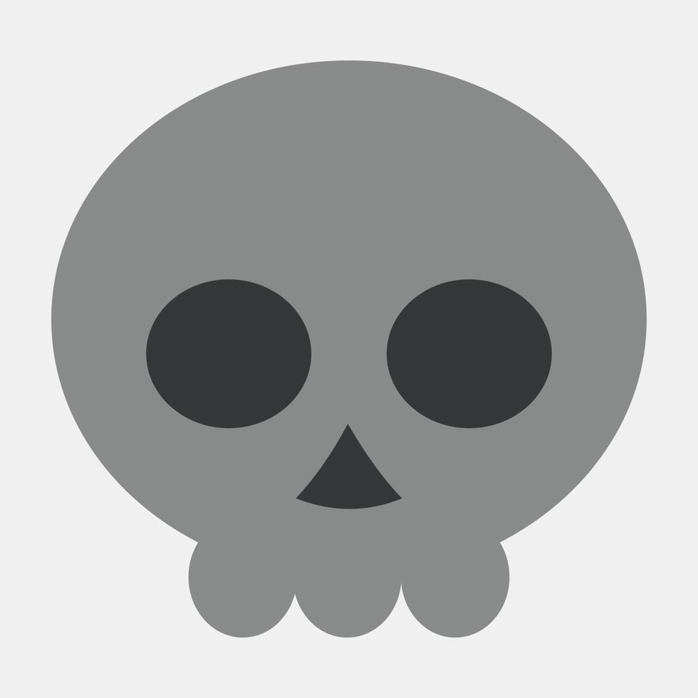 Icon skull.Icon in flat style. Suitable for prints, poster, flyers, party decoration, greeting card, etc. vector