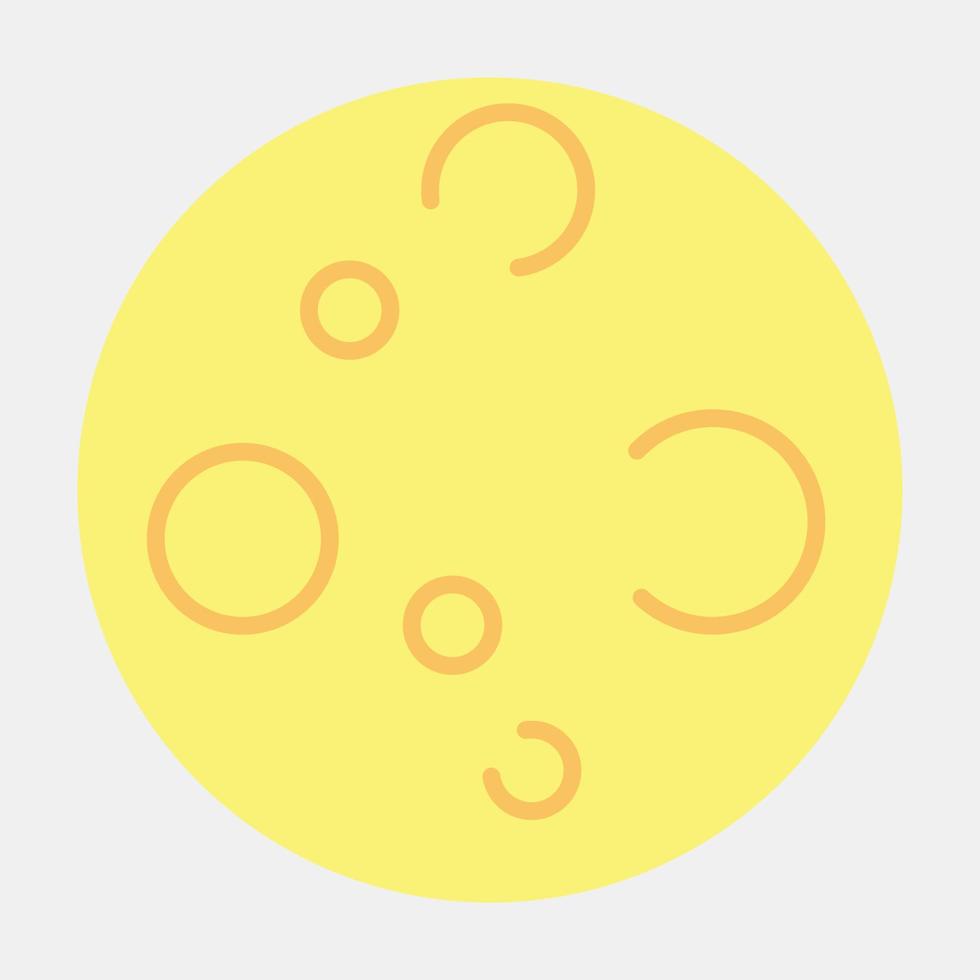 Icon moon.Icon in flat style. Suitable for prints, poster, flyers, party decoration, greeting card, etc. vector