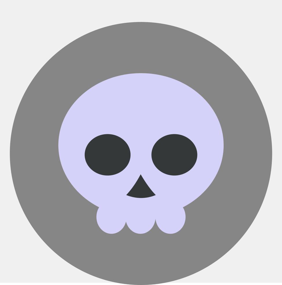 icon skull.icon en estilo mate de color. adecuado para impresiones, afiches, volantes, decoración de fiestas, tarjetas de felicitación, etc. vector