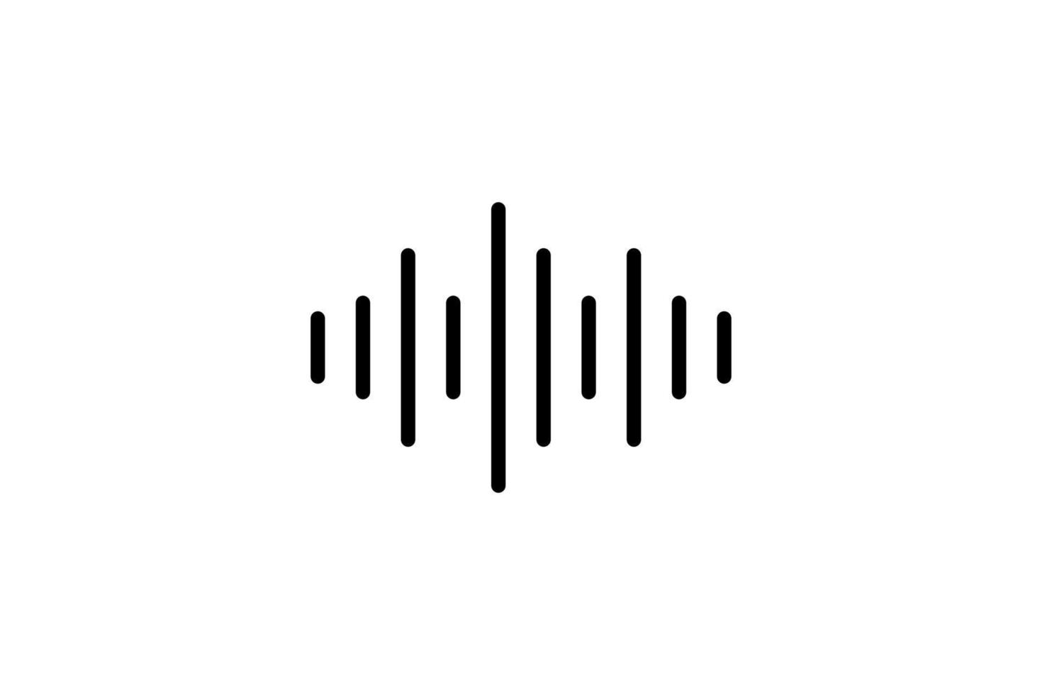 Sound Wave Music Volume Icon Symbol for Logo, Apps, Pictogram, Website or Graphic Design Element. Vector Illustration