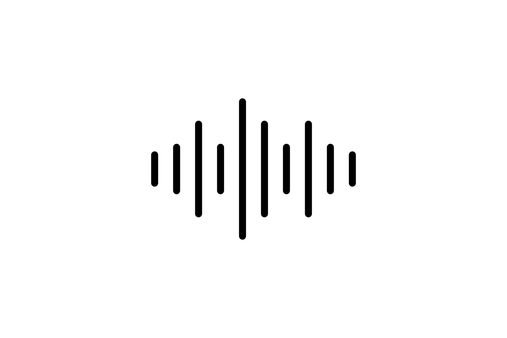 Sound Wave Music Volume Icon Symbol for Logo, Apps, Pictogram, site