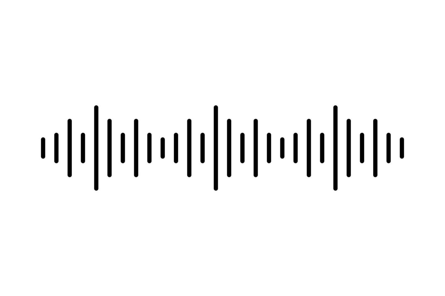 Sound Wave Music Volume Icon Symbol for Logo, Apps, Pictogram, Website or Graphic Design Element. Vector Illustration