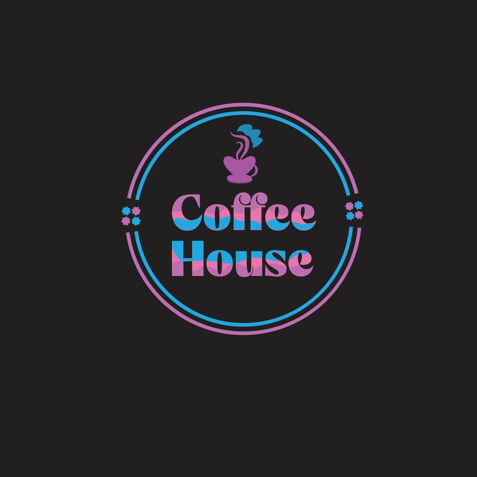 Coffee Typography Logo vector