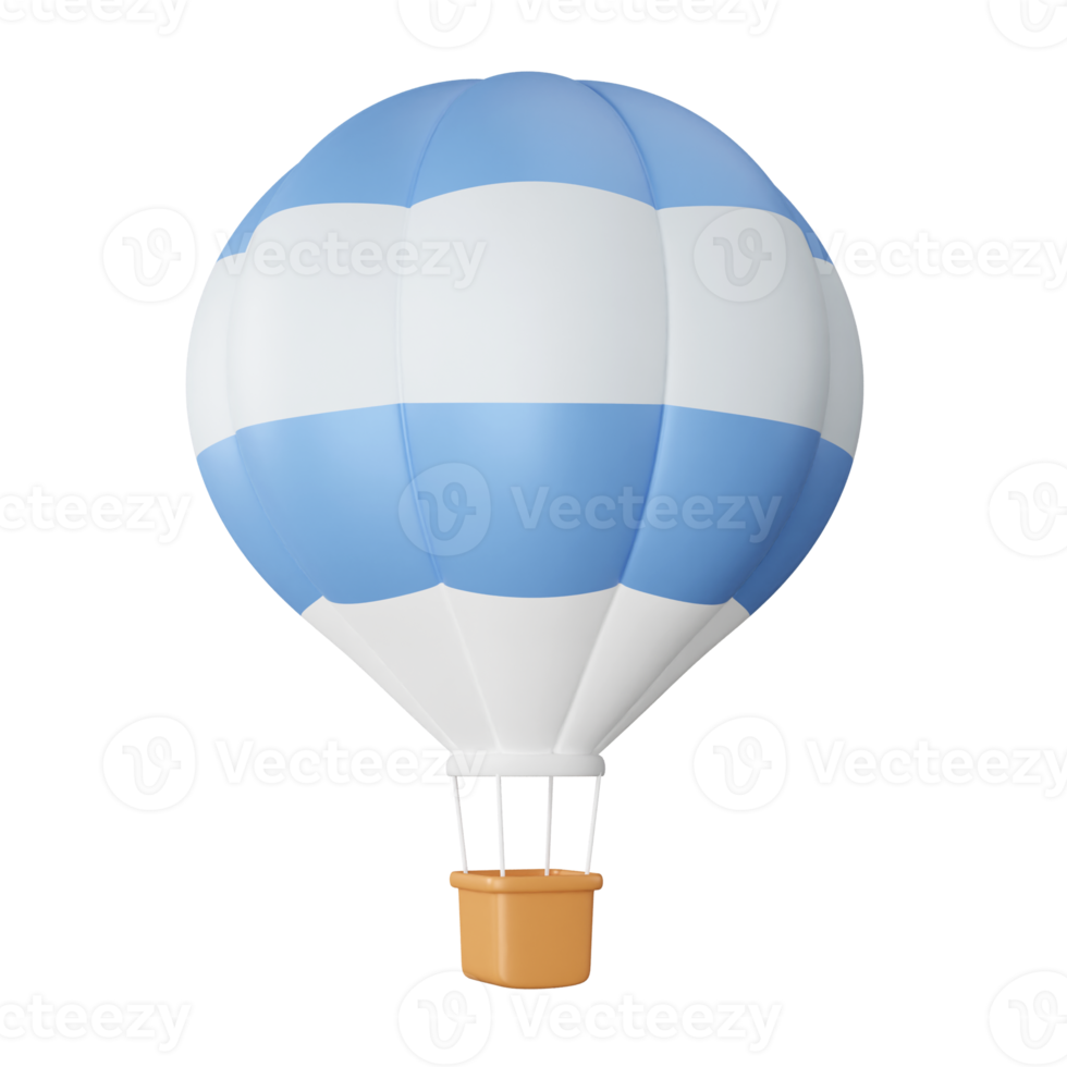 3d renderen kleurrijk heet lucht ballon png