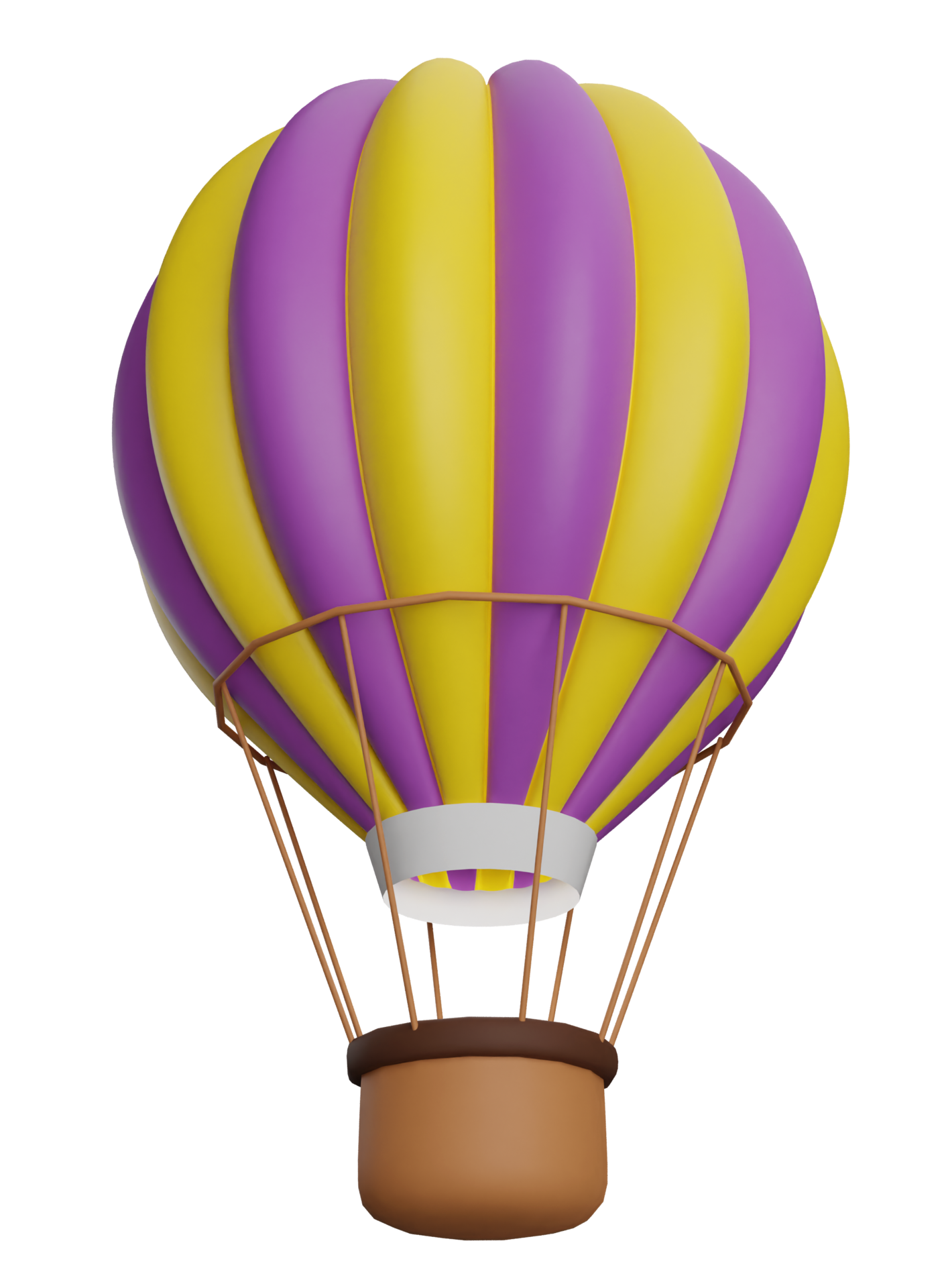 3D Rendering Colourful Hot Air Balloon 12098067 PNG