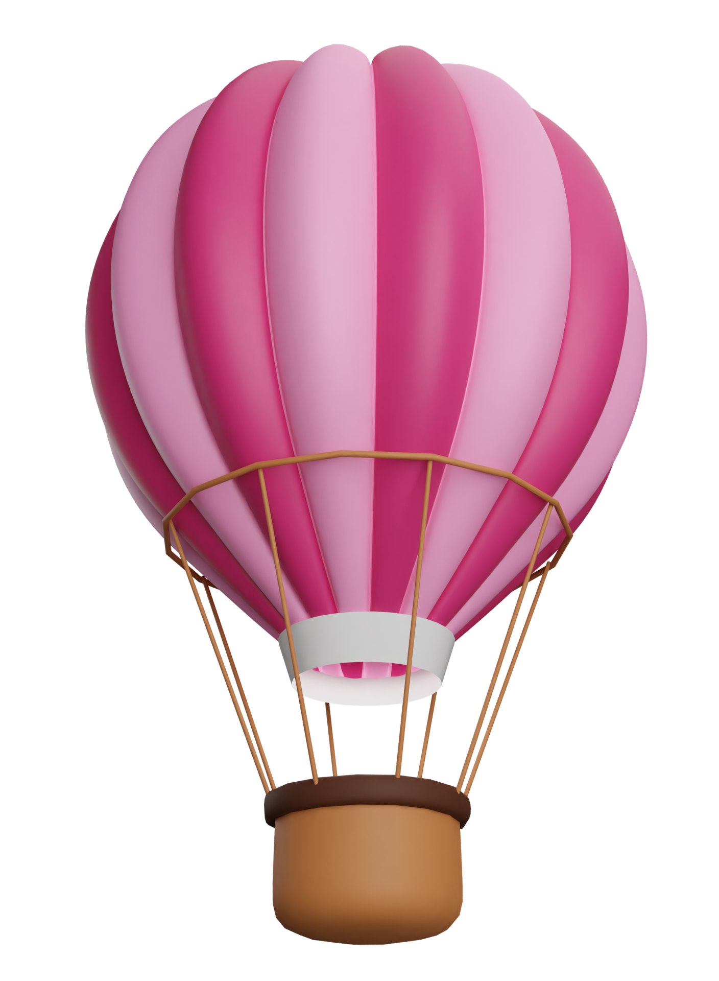 Free 3d renderen kleurrijk heet lucht ballon 12098068 PNG with