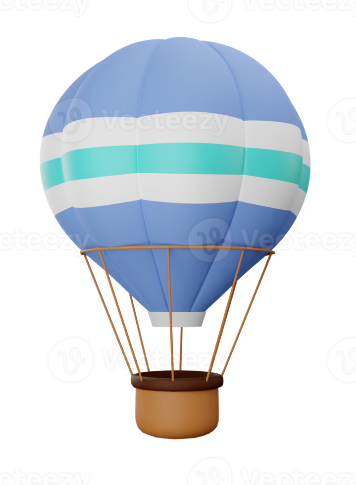 3d renderen kleurrijk heet lucht ballon png