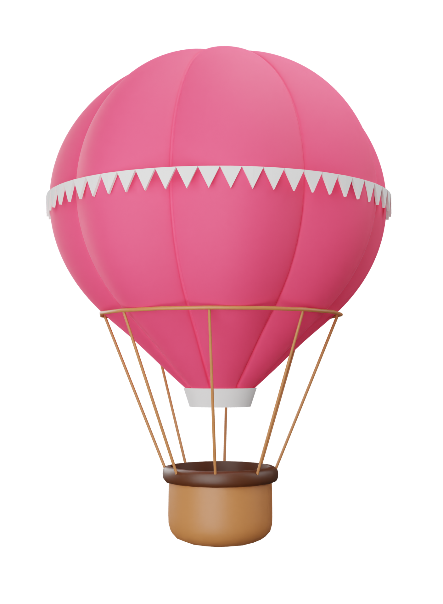Representación 3d globo aerostático rosa 12098080 PNG